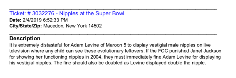 Illustration for article titled America Vs. Adam Levine's Nipples: All The FCC Viewer Complaints About The Super Bowl Halftime Show